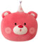 Gisqis Kuschelkissen Kinder Rosa Bär Kissen Weiche Rund Zierkissen Sofakissen Teddybär Plüsch Dekokissen für Kinderzimmer Schlafzimmer Geschenk für Kinder 36x36CM