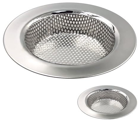 Rhinenet 2 Pack Stainless Steel Kitchen Sink Strainer Food Catcher for Basket Strainer 4.33 Inch Diameter Sink Stopper Drain Filter for Kitchen, Bathtub, Bathroom