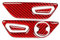 DIOTTI Auto Innenstyling Auto Sitz Einstellung Taste Dekor Abdeckung Trim Aufkleber Auto Innen Zubehör Für Mus&Tang GT 2005-2021 (Farbe : Rot, Größe : LHD)