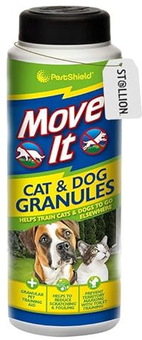 240g PestShield Move It Cat & Dog Repellent Granules | Humane Treatment Cat Dog Deterrent | Non-toxic Outdoor Garden Granules for Cat Dog (Pack of 1)