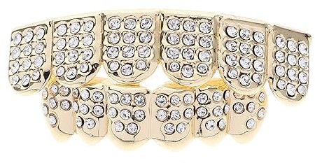 PACKOVE Fertige Zahnspangenbrackets Falsche Grills Für Zähne Metallschmuck Dekorative