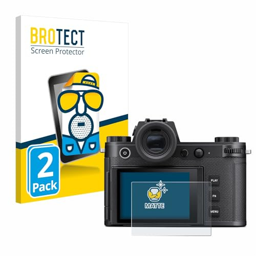 BROTECT Schutzfolie für Leica SL3 | 2 Stück Entspiegelnder Displayschutz Made in Germany Matte Displayschutz-Folie Anti-Reflex Anti-Fingerprint Einfache Montage