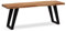 FineBuy Garderobenbank 120x40x45,5 cm Akazie Massivholz/Metall mit Baumkante, Sitzbank Flur Holzbank Massiv ohne Lehne, Flurbank Modern Eingangsbereich Klein U-Beine Schwarz