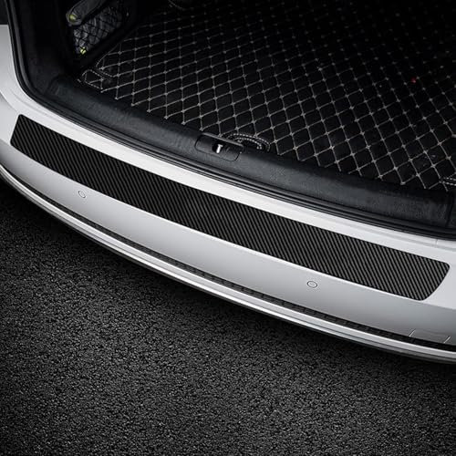 Ladekantenschutz Kofferraum für Dacia Sandero 2 Stepway 2016-2020, Kohlefaser Stoßstangenschutz Heck Rear Bumper Aufkleber Auto Zubehör,90 * 7