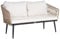 ESTEXO Gartenbank Sitzbank Seil-Optik Balkon Bank Gartenmöbel 2-Sitzer Outdoor Rope Beige