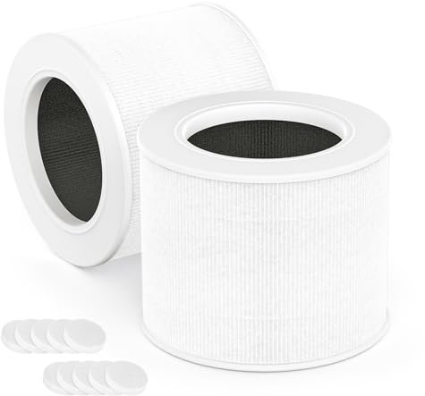 2-Pack Core mini Replacement Filter Compatible with LEVOIT Core Mini Air Purifier, Core Mini-P, 3-in-1 H13 Grade True HEPA Replacement Filter