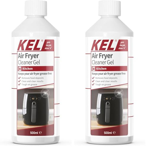 KEL - Air Fryer Cleaner Gel | Oven Cleaner Solution for Removing Baked-On Grease and Food - Degreaser for AirFryers Without Causing Damage - 500ml (Pack of 2)