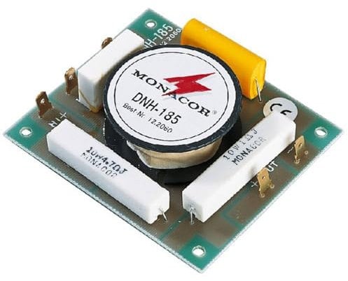MONACOR DNH-185 Mono-Hochpass 8 ohm, HiFi und PA, Belastbarkeit 250W für den Innenbereich mit hochwertigen Bauteilen