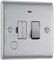 BG Electrical NBS53-01 geschaltete Sicherungsanschlusseinheit mit Betriebsanzeige und Kabelauslass, aus gebürstetem Stahl, 13 A