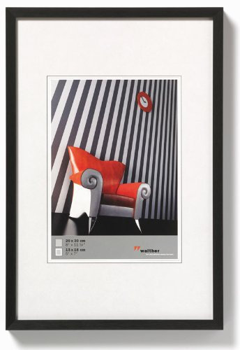 Bilderrahmen von Walther Alurahmen Chair 21x29,7 (A4) schwarz - Normalglas 2er Pack