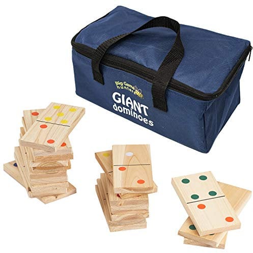 Big Game Hunters Giant Wooden Dominoes in a Storage Bag from