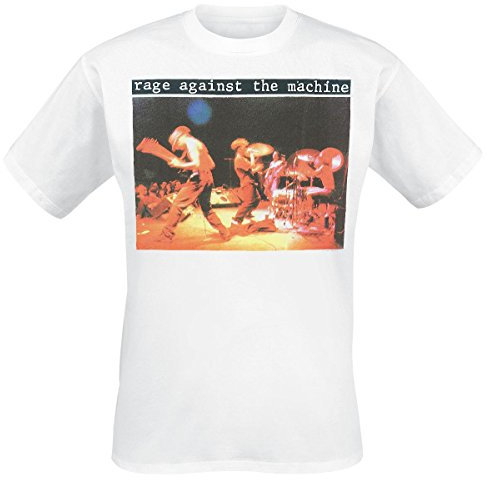 Rage Against The Machine Herren T-Shirt Anger Gift weiß. Offiziell lizenziert