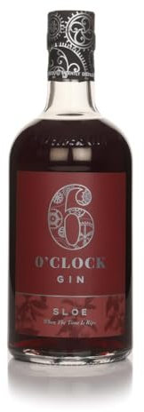 6 O'clock Gin - Sloe Gin - Rich & Intense Flavour, Fruity Gin (70cl)