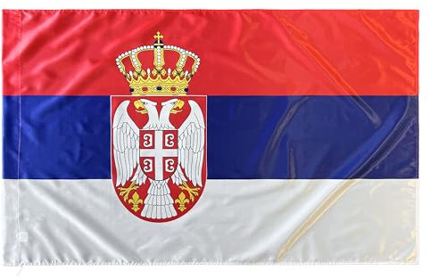 Durabol Flagge Serbien Flag 150 x 90 cm Satin Doppelte Nähte