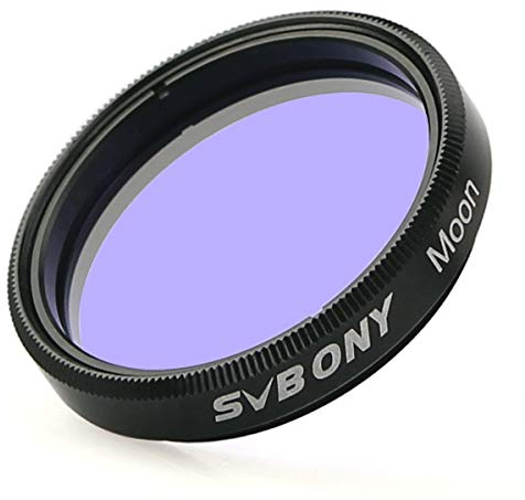 SVBONY Moon Filter, 1.25 Telescope Filter, Optical Glass, Aluminum Housing, for Lunar Planet Observation, Increase Contrast, Reduce Light Pollution and Glare, Terrestrial Viewing Over Sand or Snow