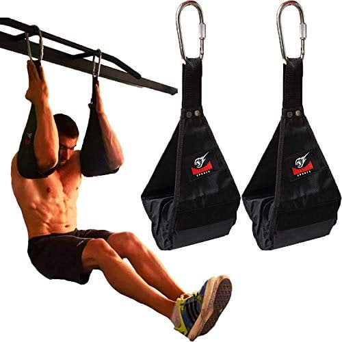 Premium Bauchmuskelschlaufen – Ab Straps – Trainingsgurte für Bauchübungen – Hängeschlaufen für Klimmzugstange – Beinheben Fitness – Krafttraining – Armstütze beim Workout