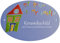 Handarbeit aus Schleswig-Holstein Keramikschild 20,5 x 14,0 cm Motiv My Home is My Castle (hellblau)