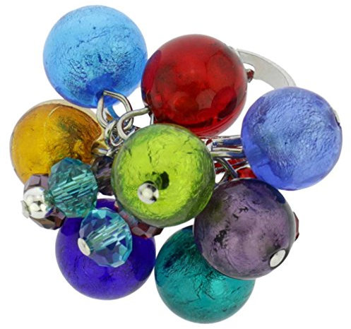 Glass Of Venice Bague en Verre de Murano Sorgente - Multicolore