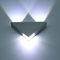 Esoes Wandleuchte Innen 3W LED Modern Wandlampe aus Aluminium für Wohnzimemr, Schlafzimmer, Treppenhaus, Balkon, Bars (Weiß)