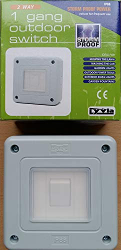 Lyvia IP66 Storm Proof Waterproof 1 Gang 2 Way Outdoor Switch