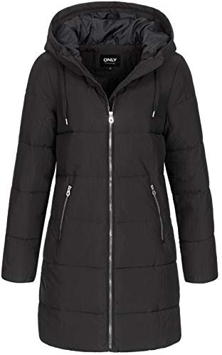 Only Onldolly Long Puffer Coat (CC) Cappotto, Nero (Black), L Donna