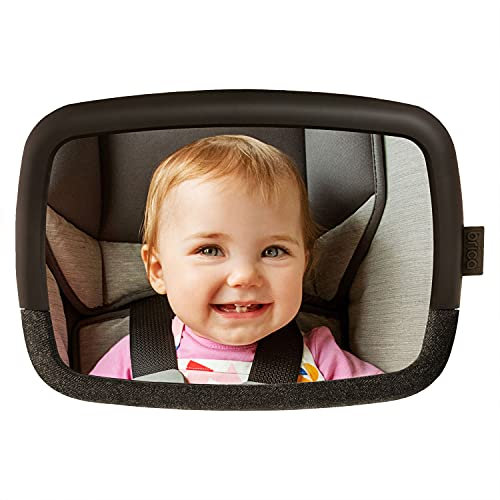 Munchkin Schwenkbarer Baby-Rücksitzspiegel, XL Weitwinkel-Autospiegel für Babys und Kleinkinder mit Blickrichtung nach hinten, 100 % bruchsicher und stoßfest, unentbehrliches Baby-Autozubehör