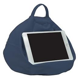 Rooms By Me Airforce Blue Tablet Stand Cushion for Tablets, eReaders, Smartphones and Books with Accesories Pocket | UK Made | Over 50 Designs
