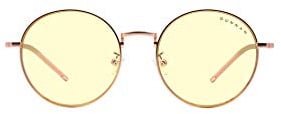Gunnar Ellipse Computer Glasses RoseGold Amber Lens