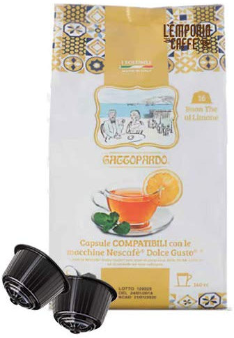 256 Capsule Gattopardo The al Limone Compatibili Con Sistema Nescafe Dolce Gusto