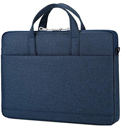 Cicilin Sacoche pour Ordinateur Portable 14 Pouces Sac à Bandoulière Multifonctionnel Sac à Main Housse de Protection Pochette PC Portable Hommes/Femmes/Affaires Bleu