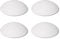 4 x sossai® Türstopper Wand selbstklebend | Türpuffer | TP Spot White | Ø 60 mm | Farbe: Weiß | Wandschutz Türklinke | Wandpuffer