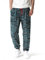 MakingDa Herren-Jogginghose aus Baumwolle mit elastischem Bund, Paisley bedruckter, Hippie-Stil Weite Beinhose, Lockere Passform, bequem für Strand, Spazierengehen, Laufen und Joggen-4-L