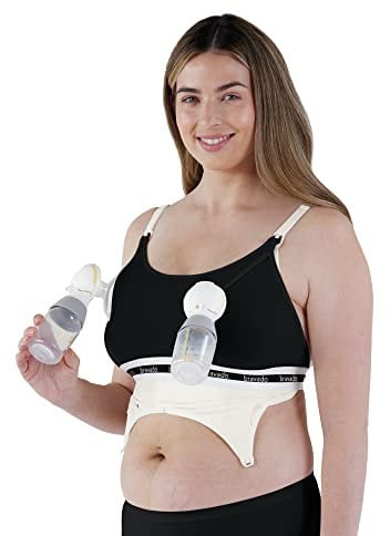 Bravado Designs Sustainable Clip and Pump Hands-Free Pumping Accessory | Black | S
