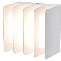LUTEC LED Außenwandleuchte Gridy, moderne Wandlampe aus Aluminium in Weiß,vielseitige Wandleuchte mit Up- & Down-Effekt,Außenlampe mit Gitter Design,14,5Watt,700 Lumen,3000 Kelvin warmweiß