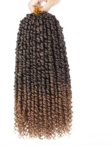 Xtrend 14 inch Ombre Pre twisted Passion Twist Hair 8Packs 12 Strands/Pack Bohemian Pre Looped Synthetic Natural Hair Crochet Passion Twist Hair for Black Women(T30#)…