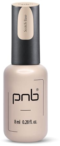 PNB Professional Nail Boutique UV/LED Scotch Base, HEMA-frei, Klar, 8 ml, Selbstnivellierend, Nagel-Grundierung, Gel-Form, 12-FREE Formel