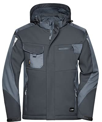 James & Nicholson Workwear Winter Softshell Jacke - Hochfunktionelle Softshelljacke mit warmem Innenfutter