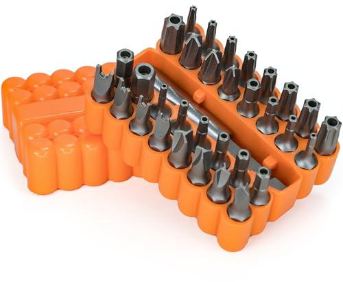 Mutt Tools 33pc Security Bit Set Torx Hex Spanner Tri Wing Tamperproof Bits