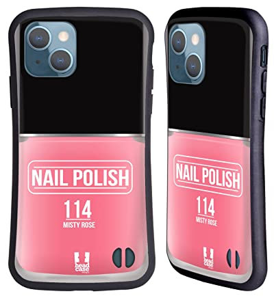 Head Case Designs Rosa Chiaro Smalto Cover Ibrida Compatibile con Apple iPhone 13