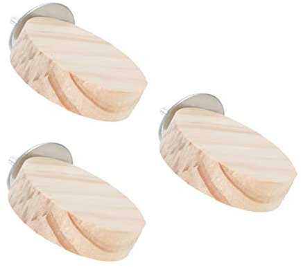 Mipcase 3 Stück Vogel-Sprungplattform Rund Holz Rund Vogelkäfig Ecke Vogelkäfig Vogeldusche Sitzstange Papageienplattform Holz-Vogelkäfig Sitzstange Kreatives Sprungbrett