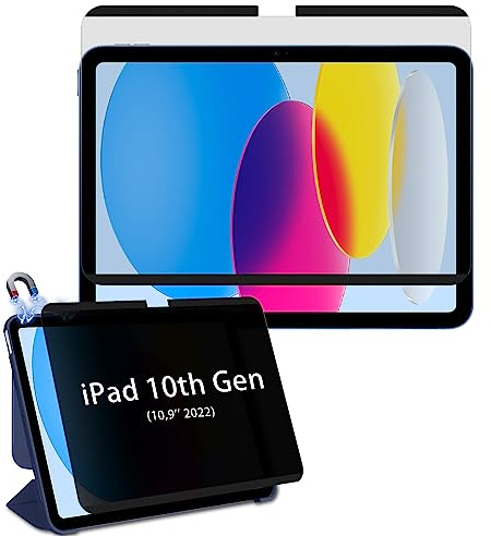 HaruYo 1 Stück Magnetischer Sichtschutz Kompatibel mit iPad 10. Generation 10,9 Zoll 2022, Privacy Screen Protector Displayschutz, Abnehmbar Anti Blaulicht Antispy Privatsphäre Blickschutzfilter