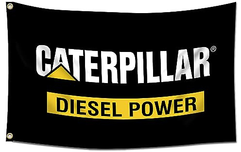 ENMOON Katze Diesel Power Flagge Banner 90 x 152 cm Garage Geschäft Wanddekoration