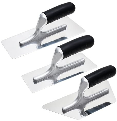 Venezianische Gips-Glättkelle-Set, 3-teilig, polierter Edelstahl mit Gummigriff, Lackierwerkzeuge