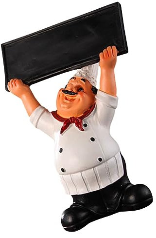 HOMSFOU Kleine Kochdekoration Desktop-zeichentrickfigur Stellt Geschirr Fest Desktop-Dekoration Stehen Tischschilder Wohnkultur Hausdekorationen Für Zu Hause Kunstharz Anmerkungen Vertikal