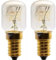 Quebec Oven Pygmy Lamp – SES E14 Small Edison Screw - Warm White Clear - Incandescent Traditional Replacement Light Bulb - Pack of 2 [Energy Class G] (25, Watts)