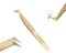 NAGARAKU Pinzette Fibra Ciglia Volume Curva Pinzetta Oro Punta Fibra Precisione Punta Curva Professionali Antistatiche Antiscivolo Inossidabile Tweezer Per Eyelash Volume (L Type Boot Tweezers AG-09)