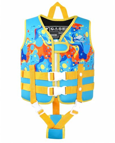 Gogokids Kinder Schwimm Weste Schwimmende Jacke – Kleinkind Badeanzug Assist Bademode Schwimmtraining Auftrieb Badeweste Neopren Schwim Jacket für 1–9 Jahre 13-30kg