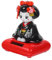 FELTECHELECTR Muñeco cabezón de Bailarina estatuilla de Kimono pequeño muñeco de Kimono Adornado muñeca de Kimono de Baile Solar Mini Estatua Accesorios de Coche Adornos asiente con la Cabeza