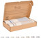 Tadussi ® Saunahandtuch Fouta Hamamtuch XXL [2er Set] Ideal als Strandtuch Picknickdecke für Damen & Herren - Groß 100x200-100% Baumwolle - Tatooine (Königsblau Braun Taupe)