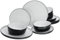 CreaTable, 21599, Serie Nordic Cool Black, 12-teiliges Geschirrset für 4 Personen, Teller Set aus Steinzeug, spülmaschinen- und mikrowellengeeignet, Qualitätsproduktion